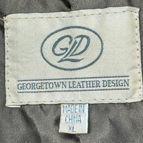 Rare Vintage Women's Leather Trench Barn Coat in Brown Size XL - Picture 9 of 12